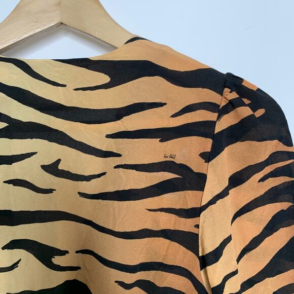 Realisation Vivienne Midi Dress Tiger Small New Silk Womens Small - Picture 8 of 16